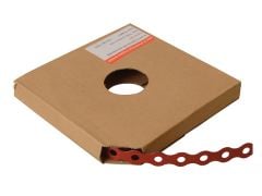 Forgefix Red Plastic Coated Pre-Galvanised Band 17mm x 0.8 x 10m Box 1 - FORPCBR17