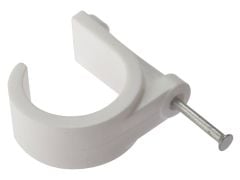 Forgefix Pipe Clip with Masonry Nail 28mm Box 100 - FORPCMN28