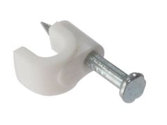 Forgefix Cable Clip Round White 4-5mm Box 200 - FORRCC45W
