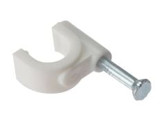 Forgefix Cable Clip Round White 7-8mm Box 100 - FORRCC78W