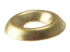 Forgefix Screw Cup Washers Solid Brass Polished No.10 Bag 200 - FORSCW10BM