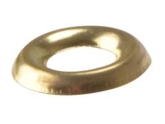 Forgefix Screw Cup Washers Solid Brass Polished No.8 Bag 200 - FORSCW8BM