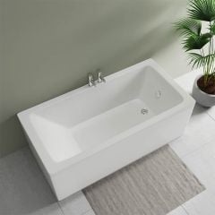 Life Style Geberit Renova Plan Single Ended Rectangular Bath with Feet - 1600x700mm - White - 554.312.01.1