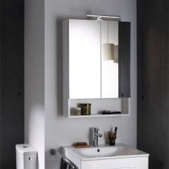 Geberit Selnova Square 2 Doors Mirror Cabinet 588mm - White - 501.264.00.1