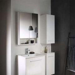 Geberit Selnova Square 2 Doors Mirror Cabinet 788mm - White - 501.268.00.1
