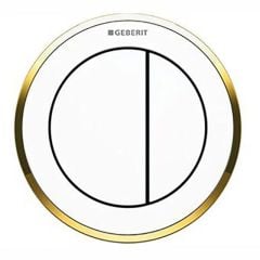 Geberit Dual Flush Button Type 10 for 12cm For Furniture Gold/White