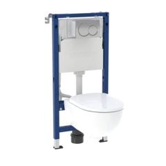 Geberit Alpha Wall Hung 4-in-1 Frame & Toilet Pack - 118.362.21.2