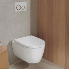 Geberit iCon Rimfree Wall-Hung WC Pan & Soft Close Seat - White - 501.664.00.1