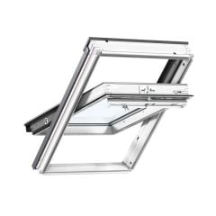 Velux Centre Pivot Roof Window with Laminated Inner & Enhanced Security Glazing - White Painted 55 x 98cm - GGL CK04 2070Q