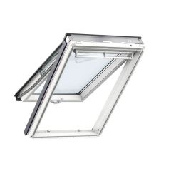 Velux Top-Hung Roof Window - Triple Glazed with Anti Dew & Enhanced Noise Reduction - White Polyurethane 94 x 160cm - GPU PK10 0062