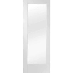 XL Joinery Pattern 10 Internal White Primed Fire Door with Clear Glass 1981x686x44mm - GWPP1027C-FD