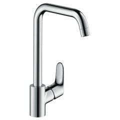 hansgrohe Focus M41 EcoSmart Single Lever Kitchen Mixer Tap 260 Single Spray Mode - Stainless Steel - 31821800