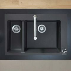 hansgrohe S510-F635 Inset Kitchen Sink 180/450 - Graphite Black - 43315170