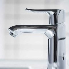 hansgrohe Metris Single Lever Basin Mixer Tap 110 Without Waste - Chrome - 31084000