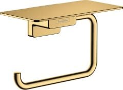 hansgrohe AddStoris Roll Holder With Shelf - Polished Gold Optic - 41772990