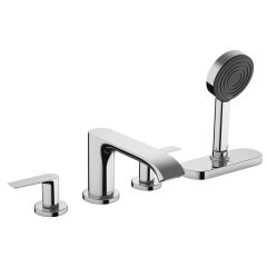 hansgrohe Vivenis 4 Hole Rim Mounted Bath/Shower Mixer Tap with sBox - Chrome - 75444000