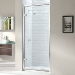 Merlyn 8 Series Hinge Shower Door with Merlyn MStone Tray 760mm - MS81210