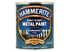 Hammerite Direct to Rust Hammered Finish Metal Paint Blue 750ml - HMMHFB750