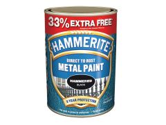 Hammerite Direct to Rust Hammered Finish Metal Paint Silver 750ml + 33% - HMMHFS750AV