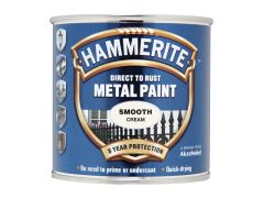 Hammerite Direct to Rust Smooth Finish Metal Paint Cream 250ml - HMMSFCR250