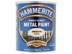 Hammerite Direct to Rust Smooth Finish Metal Paint Cream 750ml - HMMSFCR750