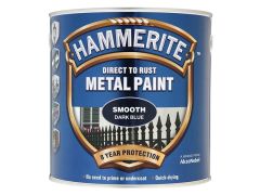 Hammerite Direct to Rust Smooth Finish Metal Paint Dark Blue 2.5 Litre - HMMSFDB25L