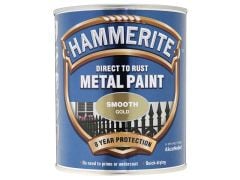 Hammerite Direct to Rust Smooth Finish Metal Paint Gold 750ml - HMMSFGO750