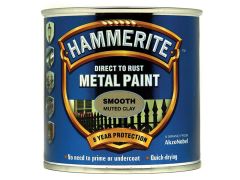 Hammerite Direct to Rust Smooth Finish Metal Paint Muted Clay 250ml - HMMSFMC250