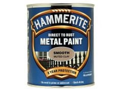 Hammerite Direct to Rust Smooth Finish Metal Paint Muted Clay 750ml - HMMSFMC750