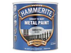 Hammerite Direct to Rust Smooth Finish Metal Paint Silver 2.5 Litre - HMMSFS25L