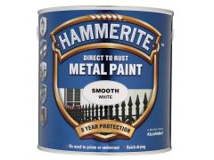 Hammerite Direct to Rust Smooth Finish Metal Paint White 2.5 Litre - HMMSFW25L