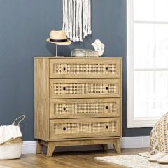 HOMCOM 4 Chest Of Drawers - Natural - 831-602V00ND