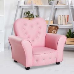 HOMCOM Kids Sofa with Heart Design - Pink - 310-025V70PK