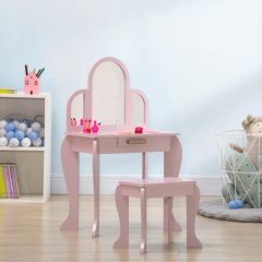 HOMCOM Kids Dressing Table - Pink - 316-001V00PK