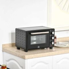 HOMCOM 1400W 21 Litre Mini Countertop Oven & Grill - Black - 800-085V70 Main Image