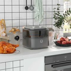 HOMCOM 1350W 6.5 Litre Family Size Air Fryer with Rapid Air Circulation - Grey - 800-164V70GY Main Image