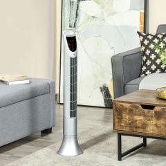 HOMCOM 36" Freestanding Tower Fan 3 Speed - Silver - 824-016SR