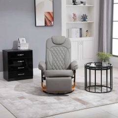 HOMCOM Swivel Recliner Chair - Grey - 833-981V71GY