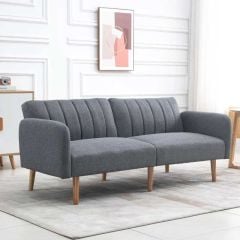 HOMCOM 2 Seater Sofa Bed with Adjustable Split Backrest - Grey - 839-214V71GY Lifestyle Main Image View