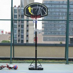 HOMCOM Portable Basketball Hoop With Backboard - Black - A61-002