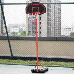 HOMCOM Portable Basketball Hoop With Backboard - Red/Black - A61-015