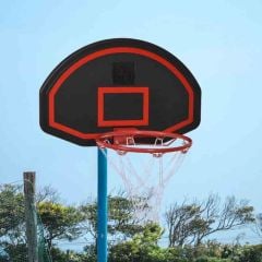 HOMCOM Basketball Hoop Backboard With Net - Black/Red - A61-019