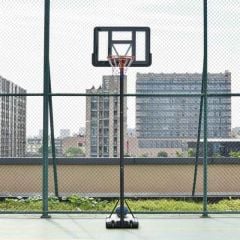 HOMCOM Portable Basketball Hoop With Backboard - Black - A61-024