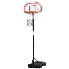 HOMCOM Portable Basketball Hoop With Backboard - Black/Red/White - A61-027RD