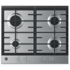 Hoover H300 HHG6BRK3X 60cm Gas Hob - Stainless Steel - Front