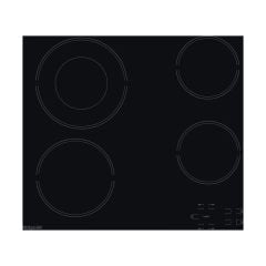 Hotpoint HR 612 CH 60cm Ceramic Hob - Black - Flat Base Induction Zones Top View
