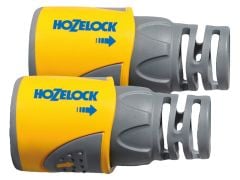 Hozelock 2050 Hose End Connector for 12.5 - 15mm (1/2 - 5/8in) Hose Twin Pack - HOZ2050AV