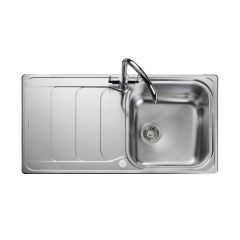 Rangemaster Houston 1 Bowl Stainless Steel Kitchen Sink - HS9851/