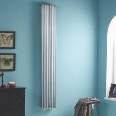 Towelrads Iridio Vertical Straight Hot Water Radiator 1800mm x 500mm - Chrome - 120979-lifestyle