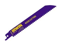 IRWIN 606R 150mm Sabre Saw Blade Fast Cutting Wood Pack of 5 - IRW10504150